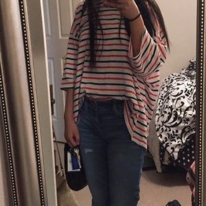 oversized striped shirt